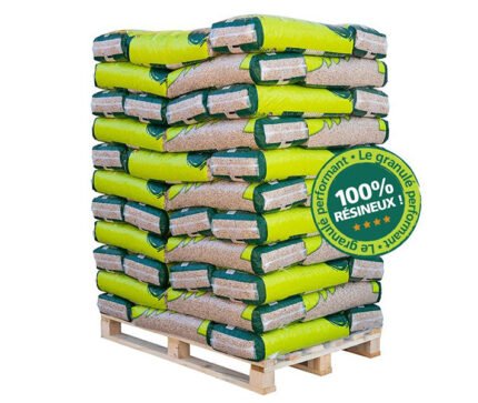 Pellets et granulés Bois d'Or en Palette de 66 sac de 15kg